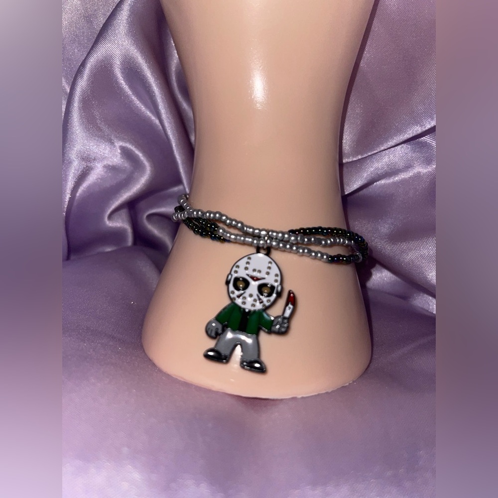 Halloween Jason charm bracelet
